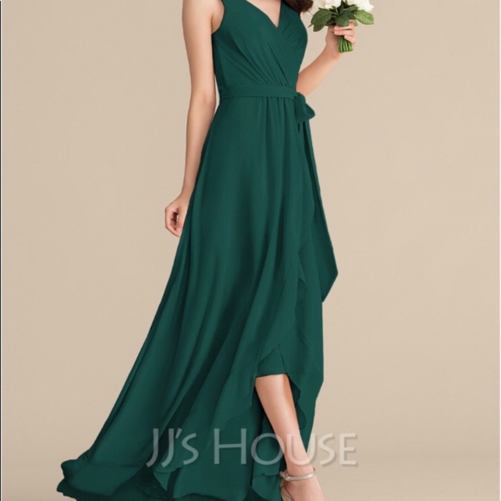 JJ’s House Asymmetrical Chiffon Bridesmaid Dress